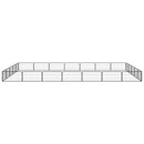 vidaXL 24 paneles fekete porszórt acél kutyakennel 100 x 50 cm