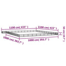 vidaXL 44 paneles fekete porszórt acél kutyakennel 100 x 50 cm