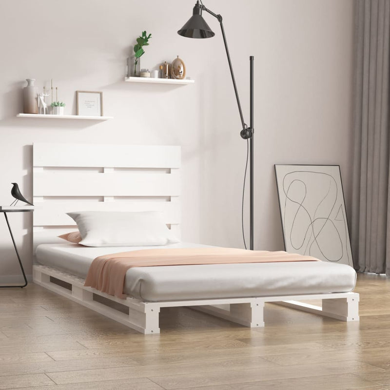 vidaXL fehér tömör fenyőfa ágykeret 90 x 200 cm