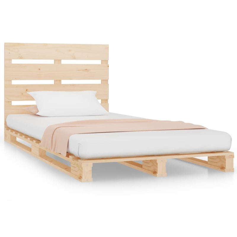 vidaXL tömör fenyőfa ágy matrac nélkül 100 x 200 cm