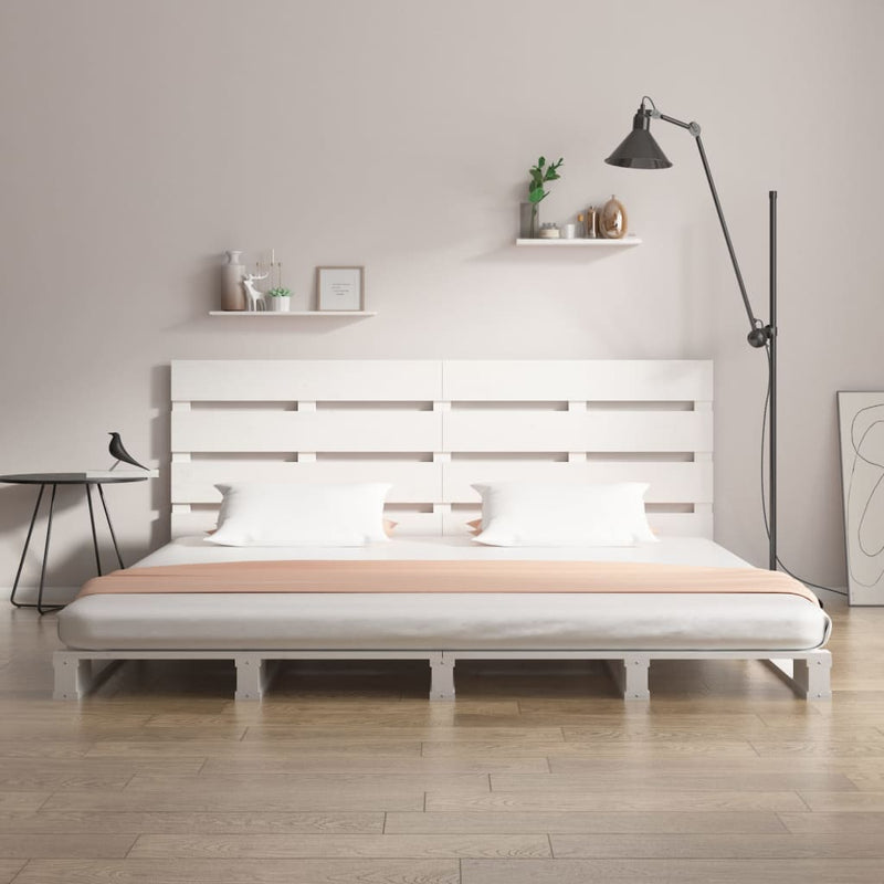 vidaXL fehér tömör fenyőfa ágy matrac nélkül 180 x 200 cm