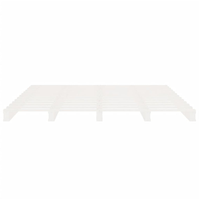 vidaXL fehér tömör fenyőfa ágy matrac nélkül 200 x 200 cm