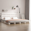 vidaXL fehér tömör fenyőfa ágy matrac nélkül 200 x 200 cm