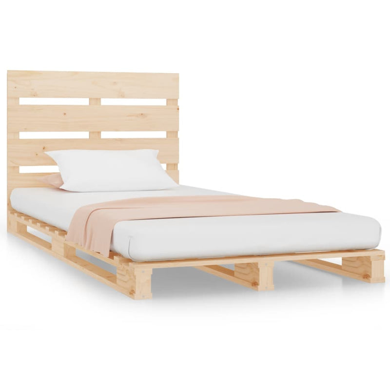 vidaXL tömör fenyőfa ágy matrac nélkül 75 x 190 cm