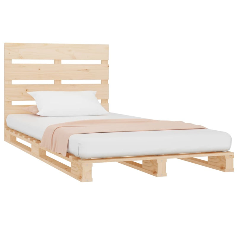 vidaXL tömör fenyőfa ágy matrac nélkül 75 x 190 cm