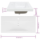 vidaXL füstös tölgy színű szerelt fa mosdószekrény beépített mosdóval