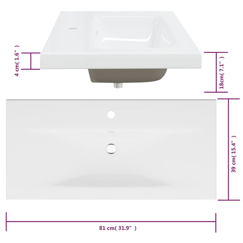 vidaXL füstös tölgy színű szerelt fa mosdószekrény beépített mosdóval