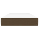 vidaXL sötétbarna szövet zsebrugós ágymatrac 80 x 200 x 20 cm