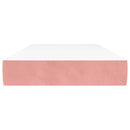 vidaXL rózsaszín bársony zsebrugós ágymatrac 80 x 200 x 20 cm