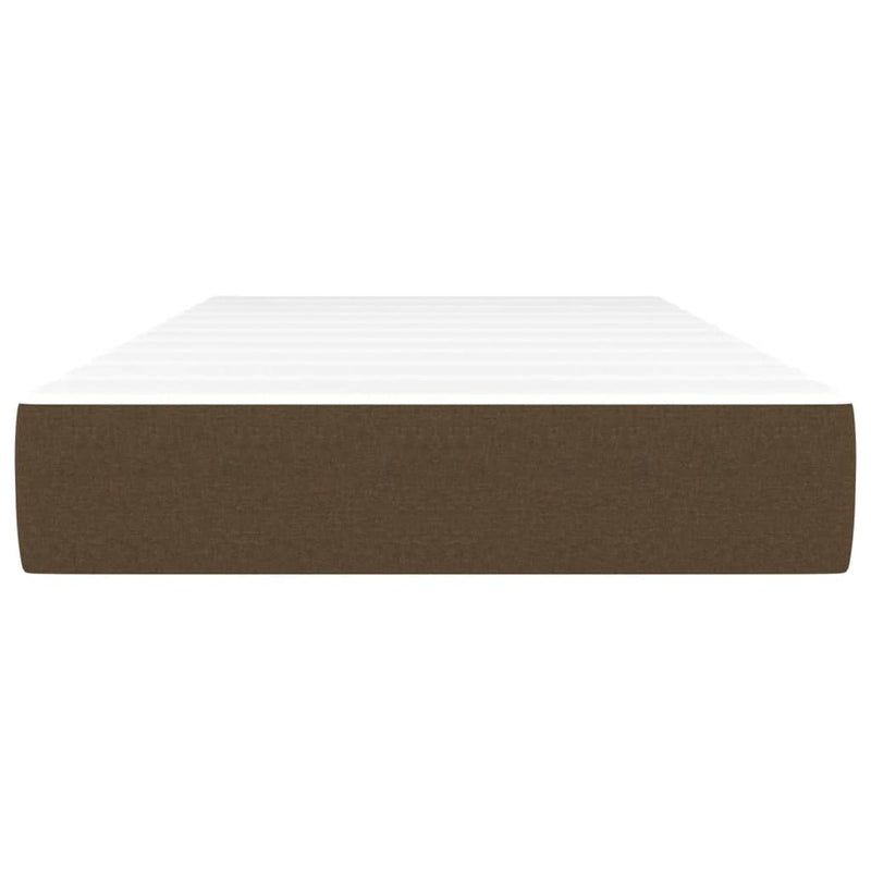 vidaXL sötétbarna szövet zsebrugós ágymatrac 90x190x20 cm