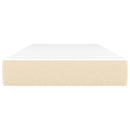 vidaXL krémszínű szövet zsebrugós ágymatrac 90x190x20 cm