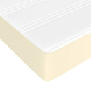 vidaXL krémszínű műbőr zsebrugós ágymatrac 90x200x20 cm