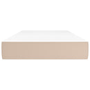 vidaXL cappuccino színű műbőr zsebrugós ágymatrac 90x200x20 cm