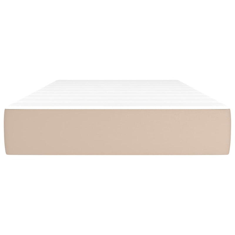 vidaXL cappuccino színű műbőr zsebrugós ágymatrac 90x200x20 cm