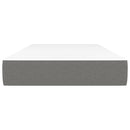 vidaXL sötétszürke szövet zsebrugós ágymatrac 100x200x20 cm