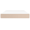vidaXL cappuccino színű műbőr zsebrugós ágymatrac 120x200x20 cm