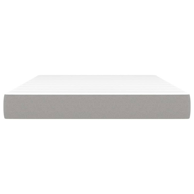 vidaXL világosszürke szövet zsebrugós ágymatrac 140 x 190 x 20 cm