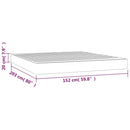 vidaXL sötétszürke szövet zsebrugós franciaágymatrac közepes keménységű 152x203x20 cm