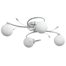 vidaXL mennyezeti lámpa kerek üvegburákkal 4 db G9 LED-lámpához