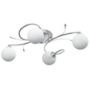 vidaXL mennyezeti lámpa kerek üvegburákkal 4 db G9 LED-lámpához