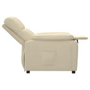 vidaXL krémszínű szövet dönthető fotel