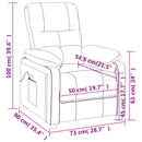 vidaXL krémszínű szövet masszázsfotel