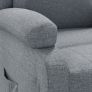 vidaXL világosszürke szövet dönthető fotel