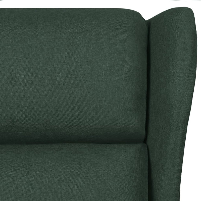 vidaXL sötétzöld szövet masszázsfotel