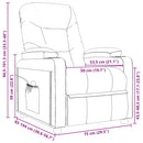 vidaXL fekete szövet dönthető fotel