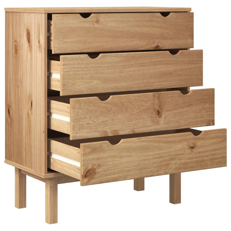 vidaXL OTTA tömör fenyőfa fiókos szekrény 76,5 x 39,5 x 90 cm