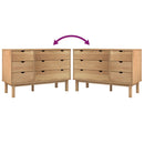 vidaXL OTTA tömör fenyőfa fiókos szekrény 111x43x73,5 cm