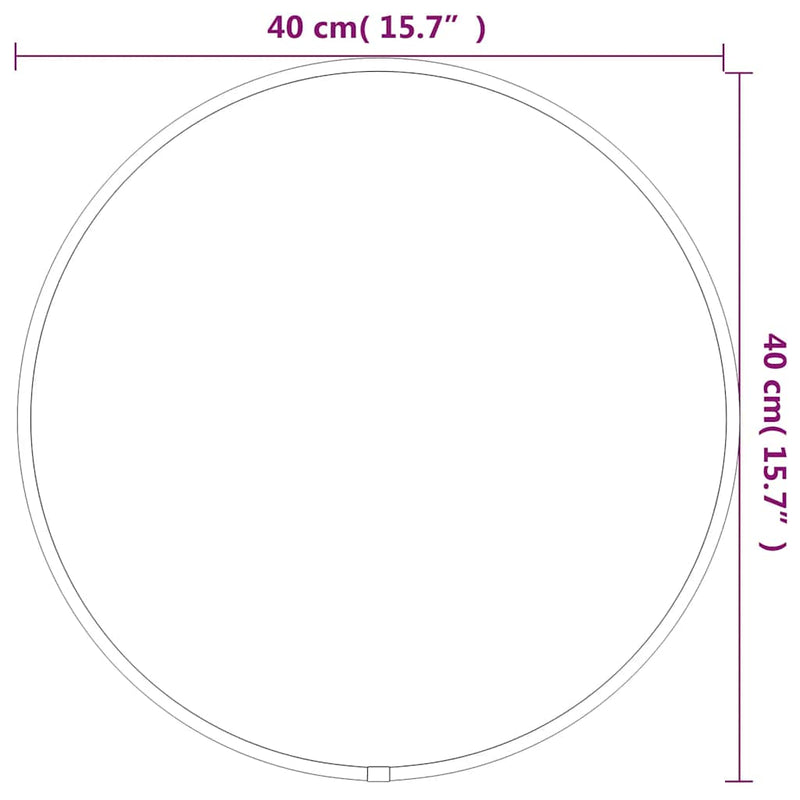 vidaXL ezüstszínű falitükör Ø 40 cm Kerek
