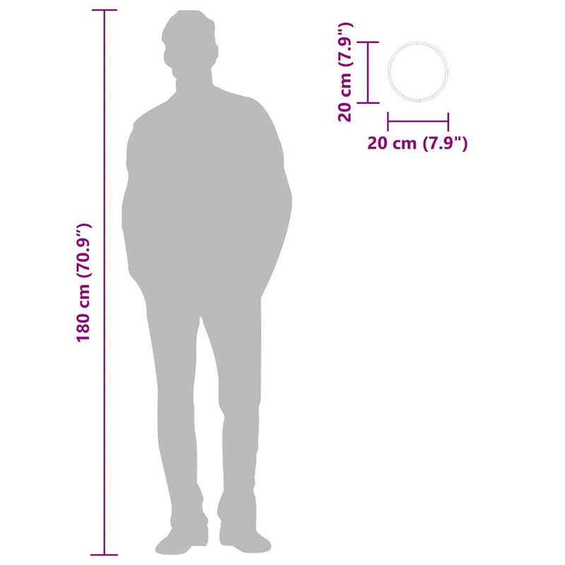 vidaXL arany falitükör Ø 20 cm Kerek