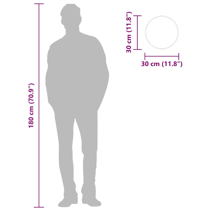 vidaXL arany falitükör Ø 30 cm Kerek