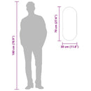 vidaXL ezüstszínű ovális falitükör 70 x 30 cm