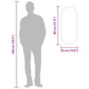 vidaXL ezüstszínű ovális falitükör 80x35 cm