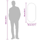 vidaXL ezüstszínű ovális falitükör 90x40 cm