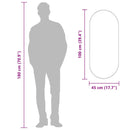 vidaXL ezüstszínű ovális falitükör 100x45 cm