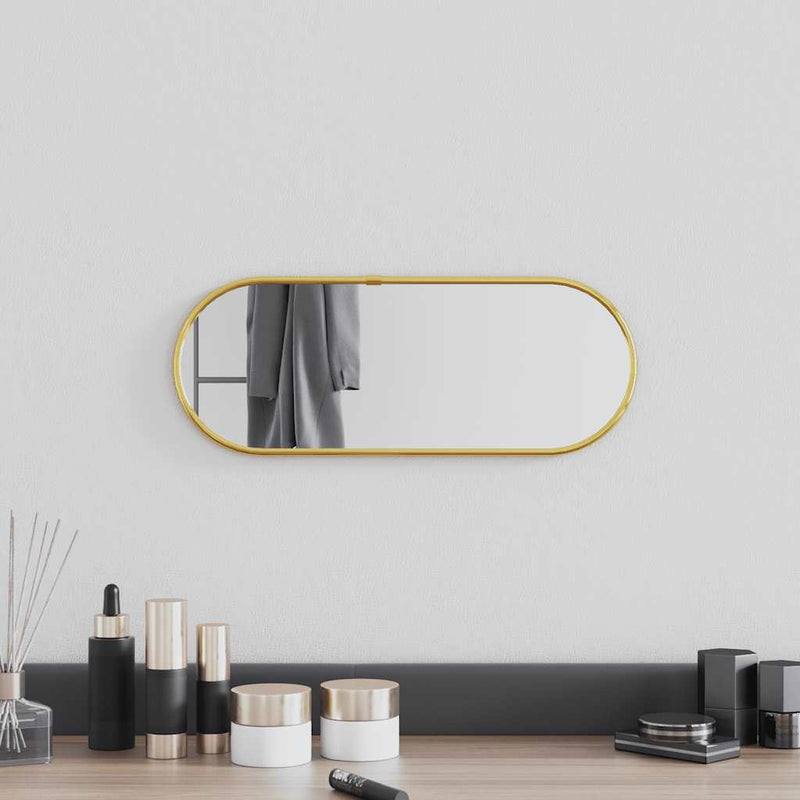 vidaXL aranyszínű ovális falitükör 40x15 cm