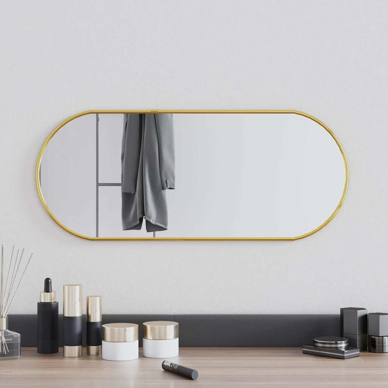 vidaXL aranyszínű ovális falitükör 60x25 cm