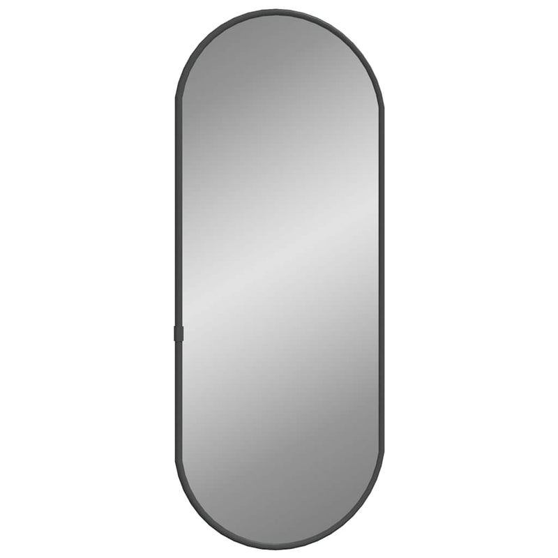 vidaXL fekete ovális falitükör 50x20 cm