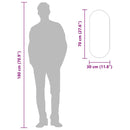 vidaXL fekete ovális falitükör 70x30 cm