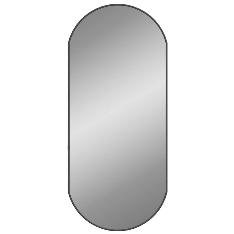 vidaXL fekete ovális falitükör 80x35 cm