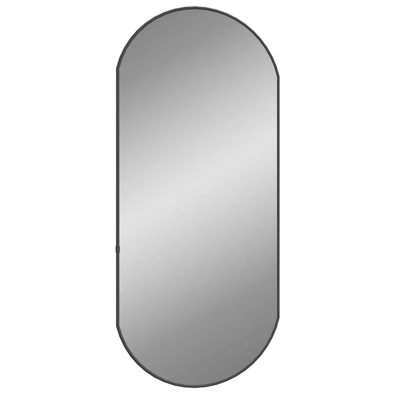 vidaXL fekete ovális falitükör 80x35 cm