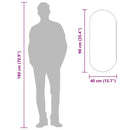 vidaXL fekete ovális falitükör 90x40 cm