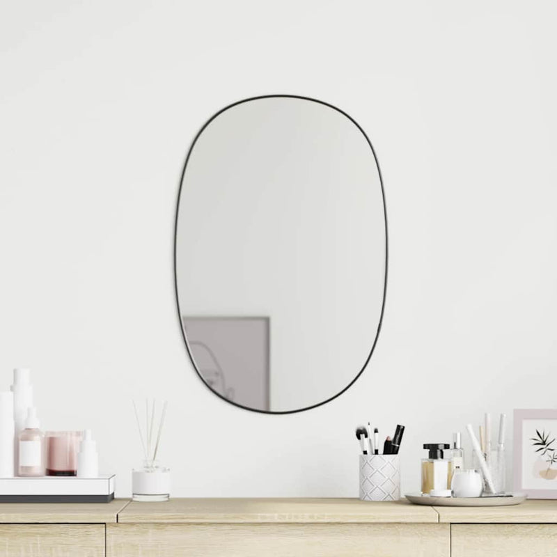 vidaXL fekete falitükör 60x40 cm
