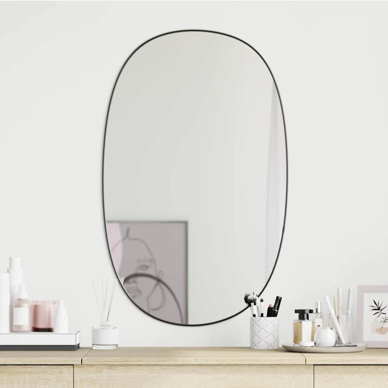 vidaXL fekete falitükör 80x50 cm