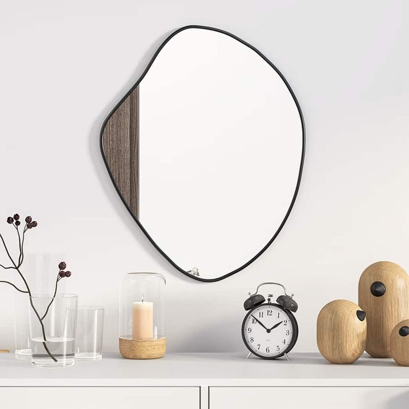 vidaXL fekete falitükör 50x40 cm
