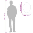 vidaXL fekete falitükör 60 x 50 cm