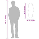 vidaXL fekete falitükör 80x35 cm